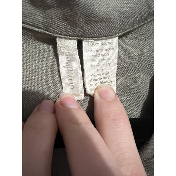 Japna Green Elastic Waist Mini Dress Long Sleeve - Picture 7 of 7